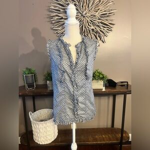 Banana Republic polka dot sleeveless dressy top